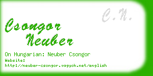 csongor neuber business card